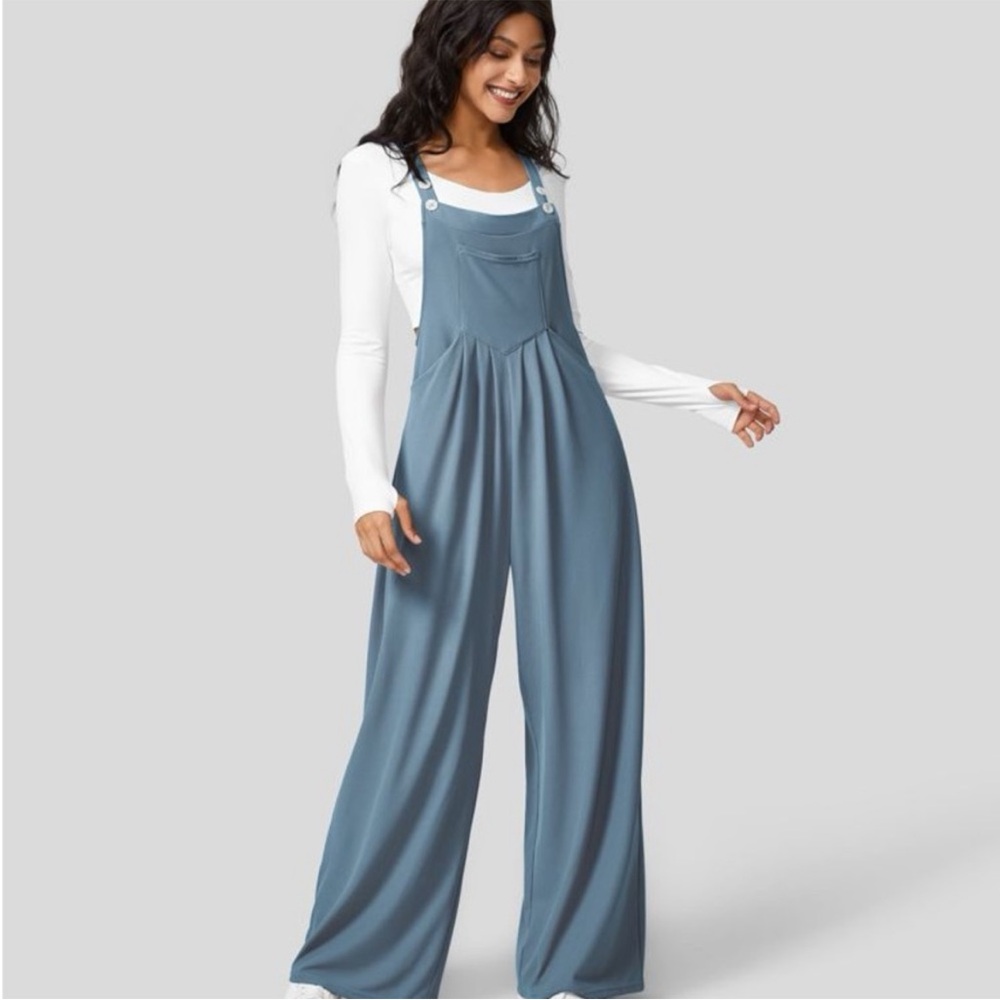 NWT Halara Wide Leg Overall Jumpsuit Size XL